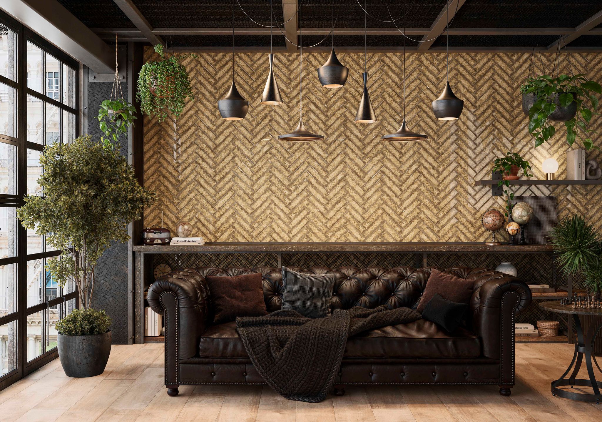 REACTIVE_GOLD_BRICK_SAWNWOOD_BROWN_22X90_LIVING_01 | Codicer